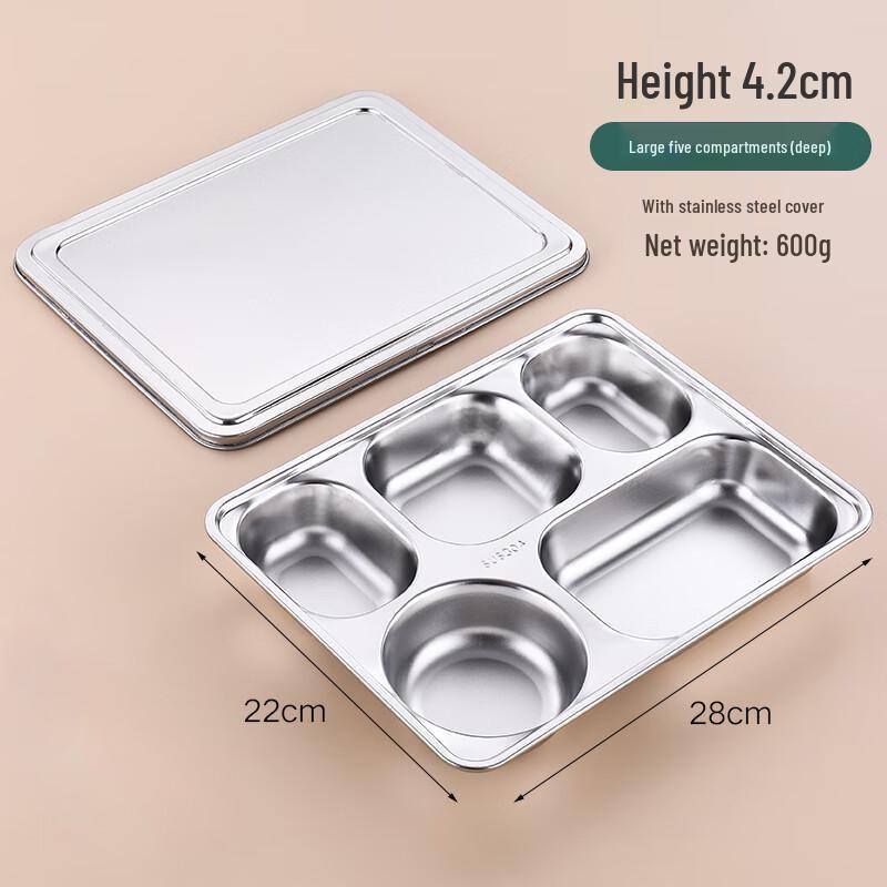 Stainless Steel Divided Lunch Tray