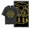 YA ADVENTURE THEME Printed Cotton Acid Washed Exclusive Graphic Unisex T Shirt Cool Streetwear Men Tshirts Big Size Tee for Men