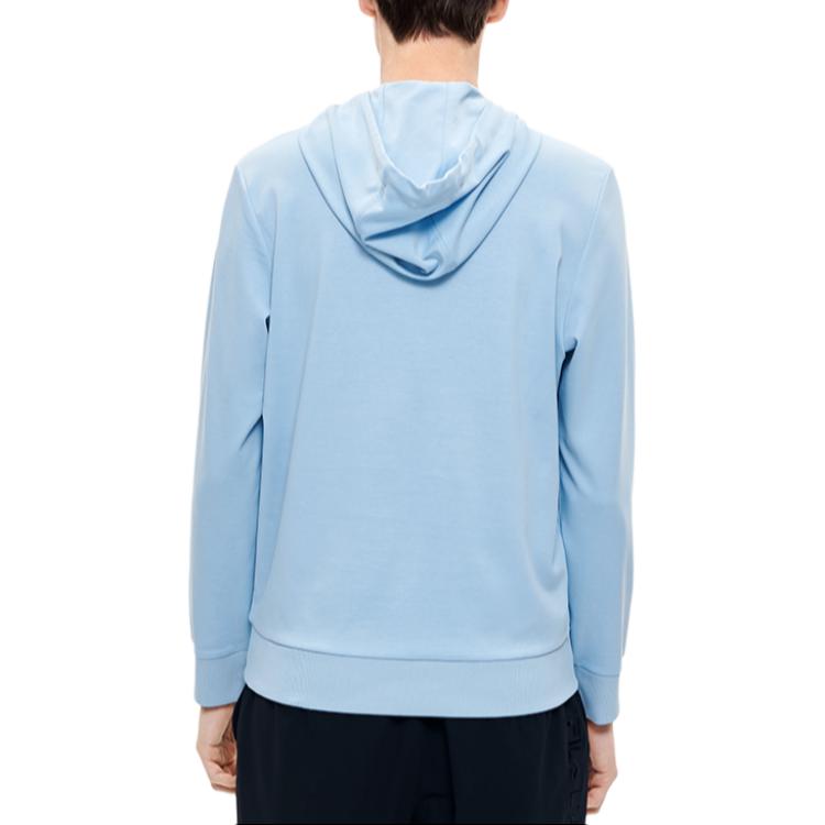 Fila Casual Letter Print Knitted Hoodie Men hoodies Navy-Blue F11M238203F-LB