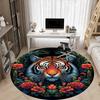 1PC Tiger Floral Design Chair Carpet for Office, Indoor Non-Slip Washable Carpet, Soft Comfortable Mat For Office Room Yy250930234