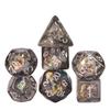 Cusdie Matte/Bright DnD Dice Set Flash Paper D4 D6 D8 D10 D% D12 D20 Polyhedral Dice for D&D Tabletop Role Playing Board Games