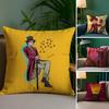 Moive W-Wonka New Pillow Case Plush Fabric Soft Double Sided Print Sofa Cushion Cover Throw Pillow Covers