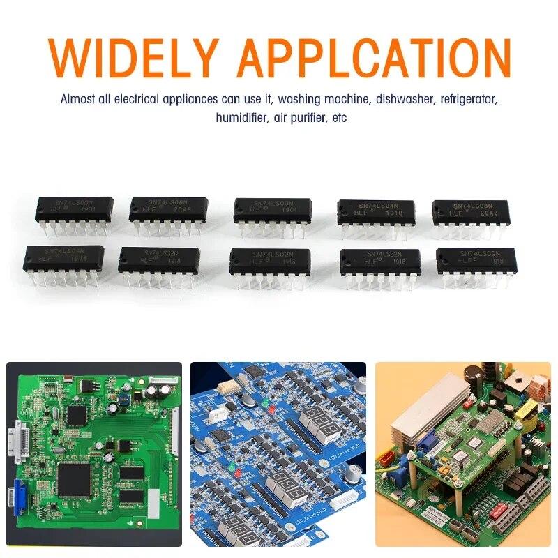 Integrated Circuit Logic 74LS00 74LS02 74LS04 74LS08 74LS32 DIP-14 Value*10pcs=50pcs IC Chip Assortment Kit