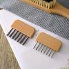 1Pc Wooden Handle Comb Cleaner Delicate Cleaning Removable Hair Brush Comb Cleaner Tool Handle Embeded Tool