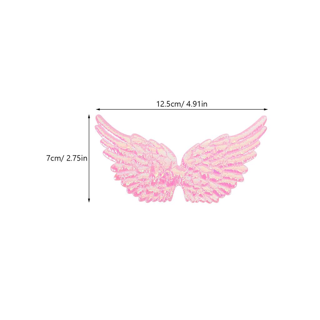 12Pcs Angel Wings Decorative Patches Pink Mini DIY Craft Accessories for Clothes Bags Jackets Costume Gift Craftwork