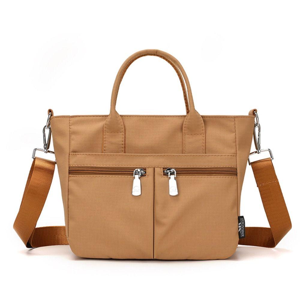 Casual Oxford Cloth Crossbody Bag Solid Color Canvas Tote Bag Nylon Cloth Handbag Unisex