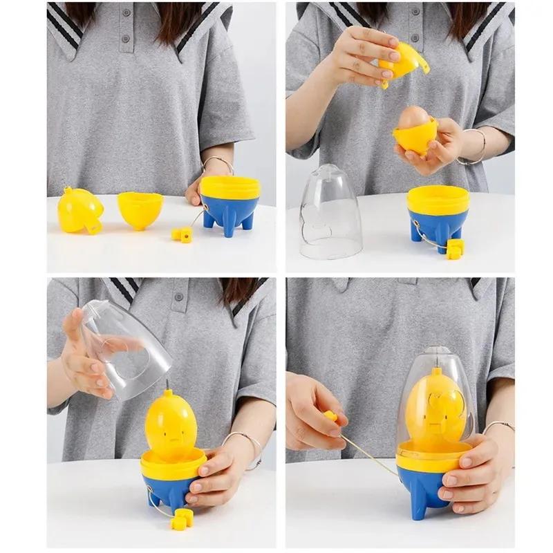 Manual Home Egg Puller Food Grade Silicone Hand Eggs Shaker Mixer Egg Mixing Tool for Hard Boiled Eggs for Kitchen