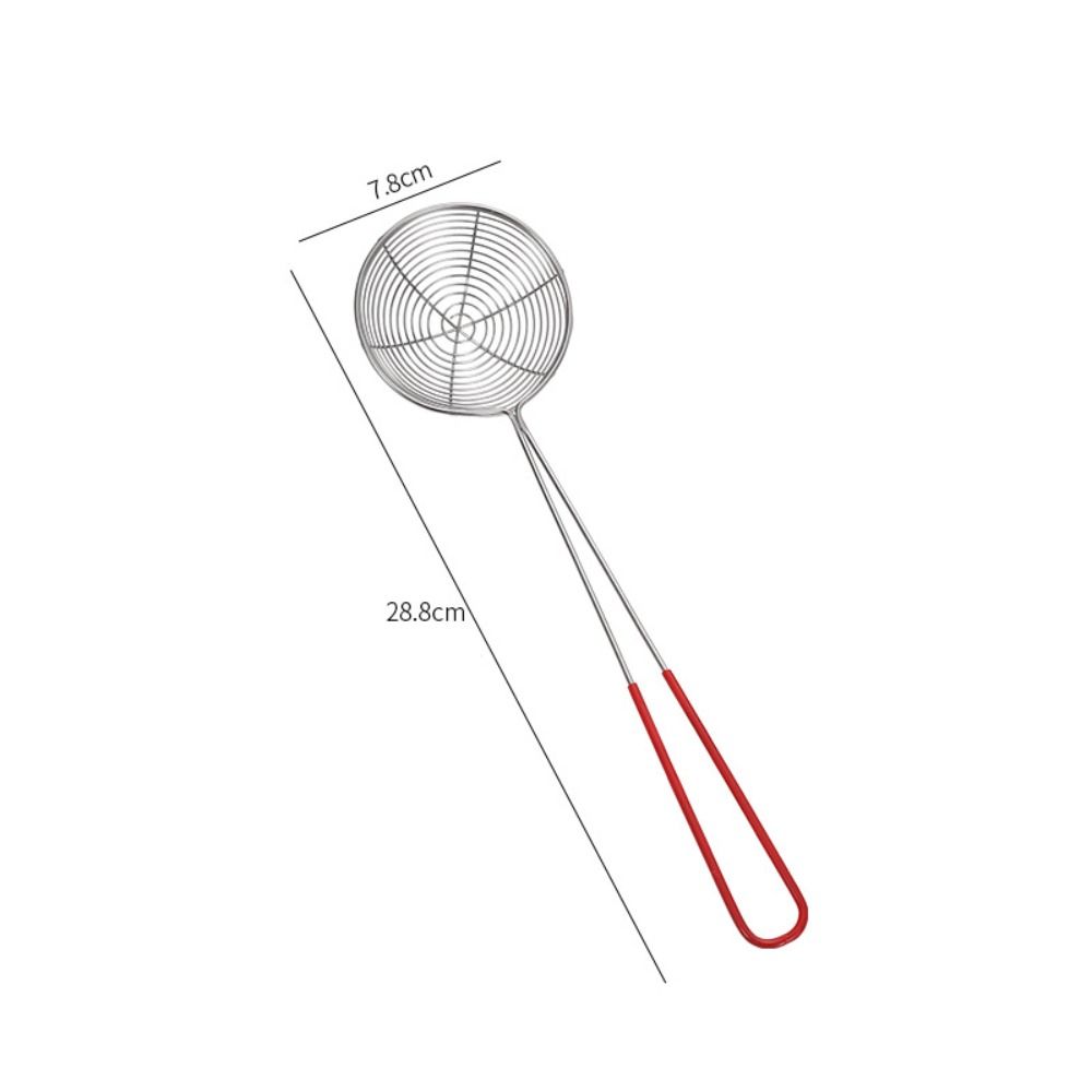 Red Handle Milk Tea Spoon Milk Tea Shop Essential Tapioca Scoop Pearl Spoon Filter  Kitchen Gadgets