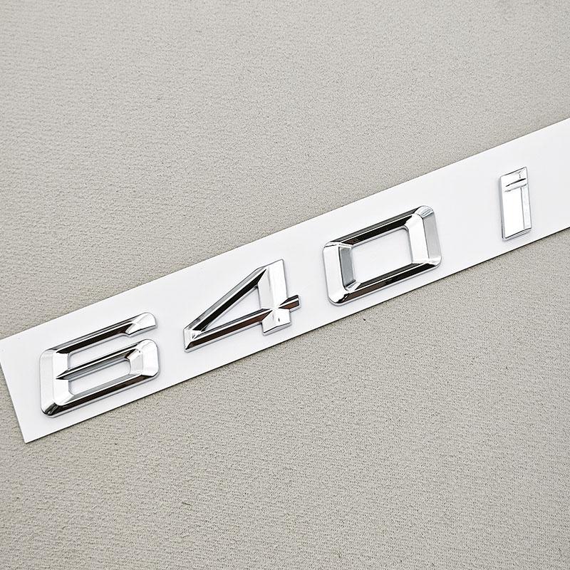 3D ABS Car Letters Logo 630i 640i 650i Badge Sticker Rear Trunk Emblem Decals For BMW 6 Series 630i 640i 650i Car Tail Marking