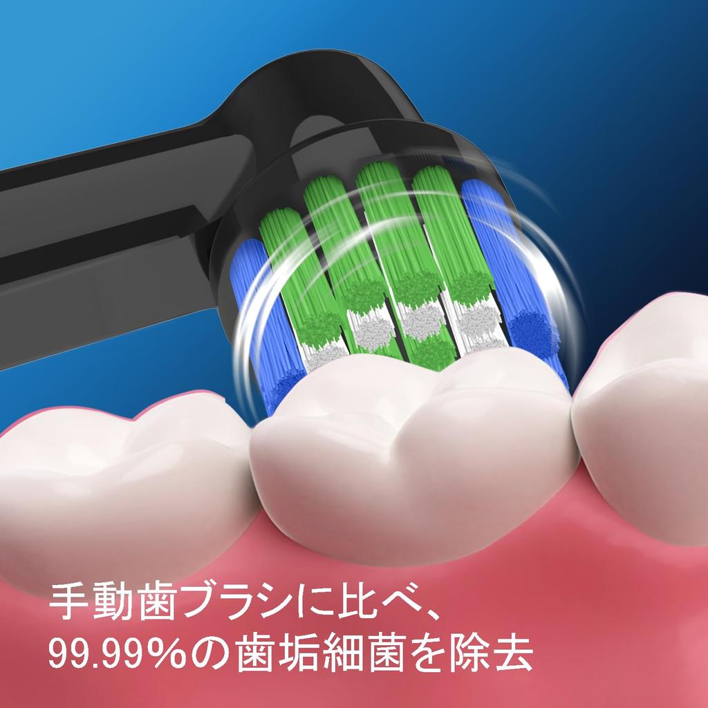 Bullnas Replacement Brushes for Braun Pro Electric Black Oral-B Toothbrushes, (8 Brushes)