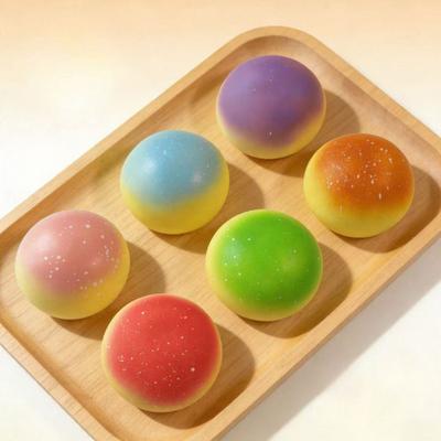 Brot Quetschspielzeug Weicher Langsamer Rückprall Stressball Klassisch Original Matcha-Geschmacksrichtungen Realistische Käsekuchenform Dekompression Fidget für Kinder Erwachsene