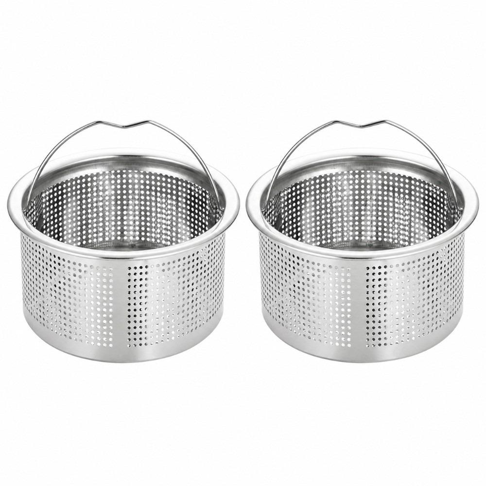2PCS 7.6*6.6*4cm Deep Cup Basket Strainer 304 Stainless Steel Sink Drain Strainer  For Kitchen