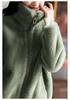 Elegante Giacca Calda in Pile con Velluto e Collo Alto Autunno/Inverno per Donna - Cardigan Trendy Casual con Zip