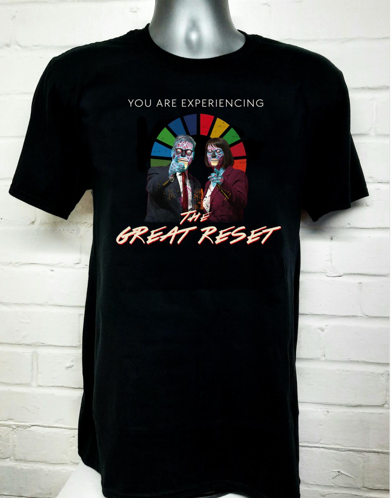 Great Reset T-shirt British Politics, Agenda 2030, Resist the WEF, They Live Unisex T-Shirt XXXL