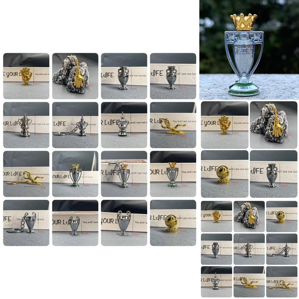 Exquisiter Schlüsselanhänger mit Weltmeisterschafts-Fußballtrophäe aus Zinklegierung, perfektes Erinnerungsgeschenk für Sportfans