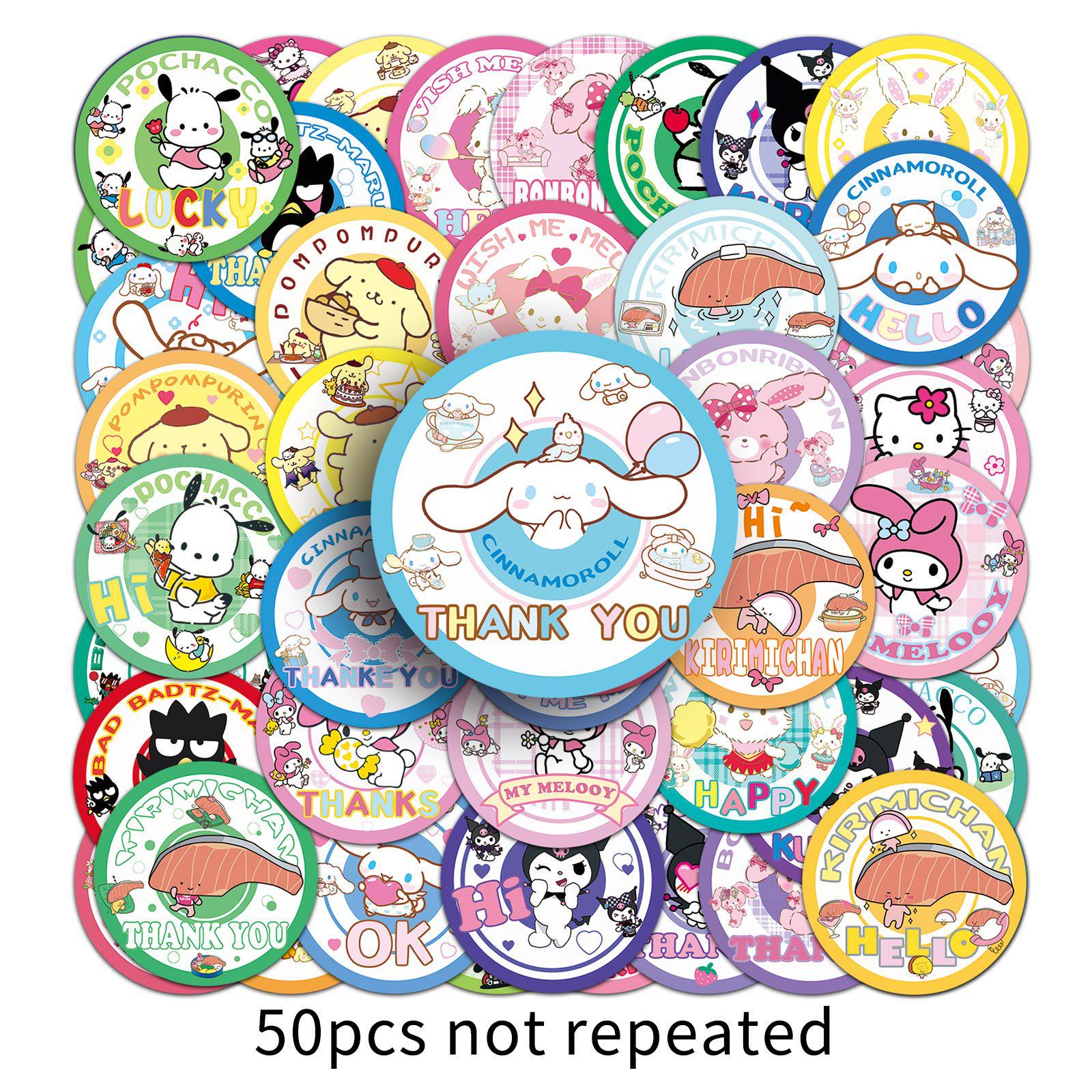 Sanrio Pompompurin Graffiti Stickers: 50 Cute Cartoon Sealing Stickers for Phone and Mochi Decoration