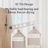 2Pcs 7 Holes Portable Folding Clothes Drying Rack - Travel Essentials For Laundry Collapsible With Hook - Clothes Rack RV Essentials