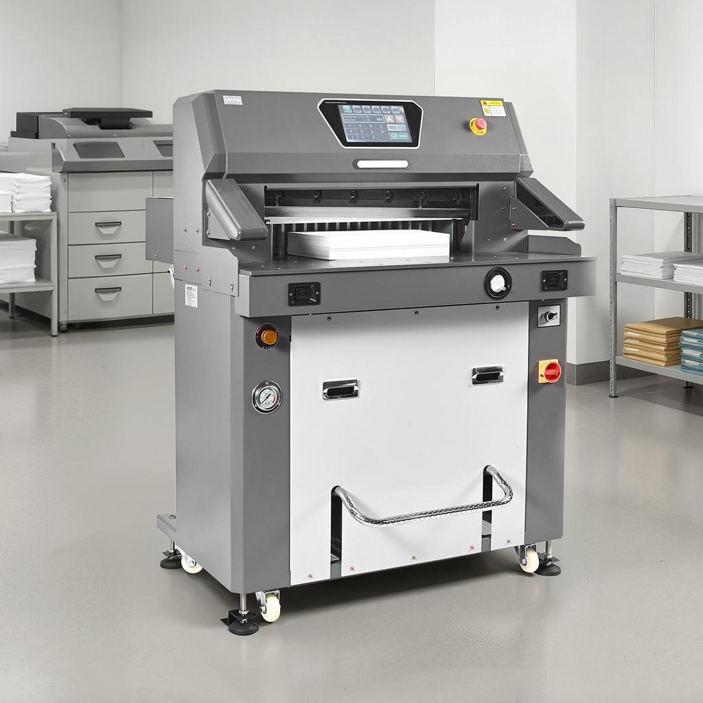Electric Paper Cutter, Metal Hydraulic Paper Cutter Machine, 660 Mm Cutting Width, 100 Mm Cutting Thickness, Large Size Electric Guillotine Trimmer
