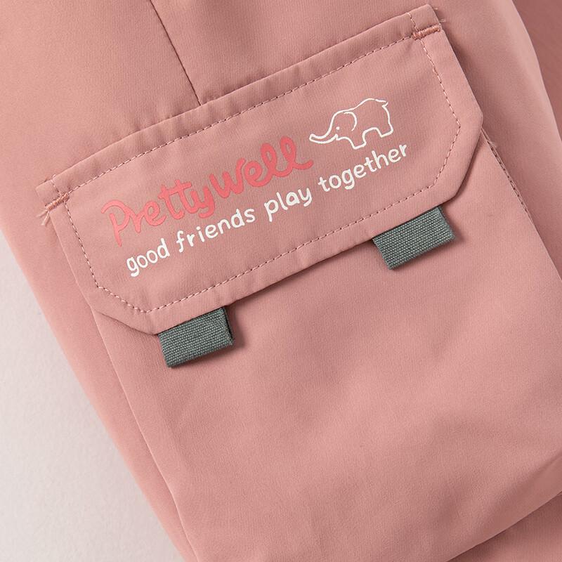 David & Bella Kids' White Duck Down Winter Cargo Pants