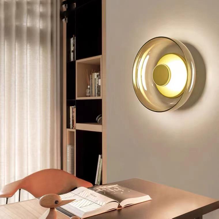 Nordic Postmodern Bedside Wall Lamp - Mid-Century Creative Glass Design for Bedroom & Living Room