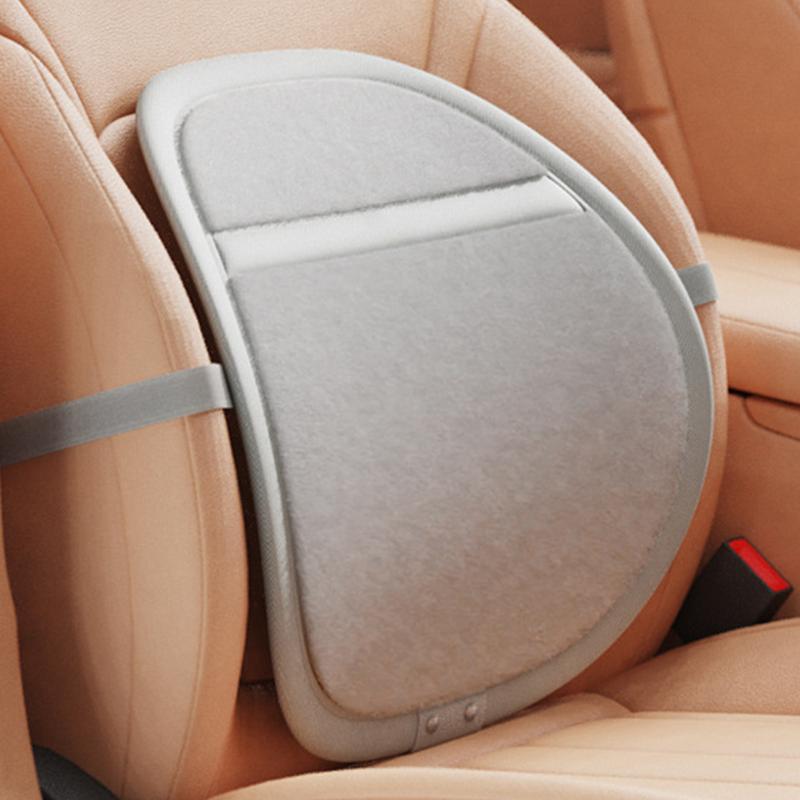 Car Heated Lumbar Support Winter Back Rest Cushion Pillow USB Workplace Seat Rebound Waist Pillow For Dining Chair Lower Back