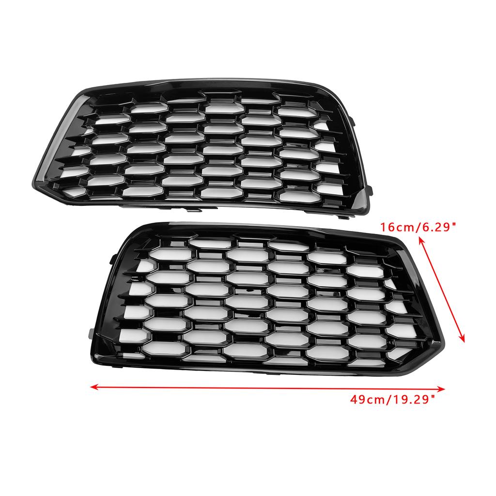 2PCS Front Bumper Cover Grill Grille Bezel Insert Fit Q5 2018-2022 Mesh