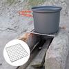 Barbecue Net Foldable Portable Camping Grill Rack Stainless Steel Cooking Stand for Camping Hiking Outdoor Cooking High Temperature Resistant BBQ