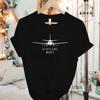 Summer Airplane Mode Print Tshirts Unisexs Fashion Casual Short Sleeve Tee Streetwear Graphic Tops for Unisex Clothing LW03