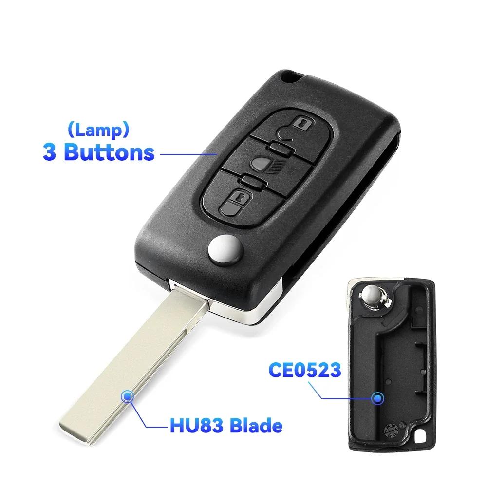 Ce0523 Ce0536 For Peugeot 206 408 1/2/3/4/5/6/807 Partner For Citroen C1/2/3/4/5/6/7/8 Xsara Picasso Car Key Case