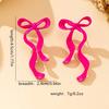 Women's Earrings: Pink Bowknot Sweet and Romantic Earrings, Suitable for Daily Wear and Street Photography