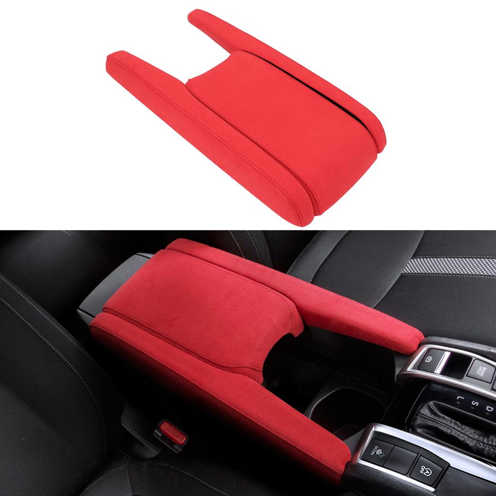 Armrest Cover Suede Interior Center Console Armrest Box Panel Cover Trim for   10th Gen 2016 To 2020