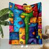 Abstract Line Art Blanket Reversible Flannel Throw for Modern Decor AllSeason Comfort Minimalist Design Gift