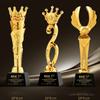 Customized Gold-plating Resin Trophy Award Souvenir, Excellent Character, Home Decoration, Creative, Crystal Base, Engraving 1Pc