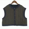 Johnature Gilet da donna in cotone con stampa floreale Cappotti con bottoni con o-collo Primavera Gilet da donna in stile cinese di alta qualità