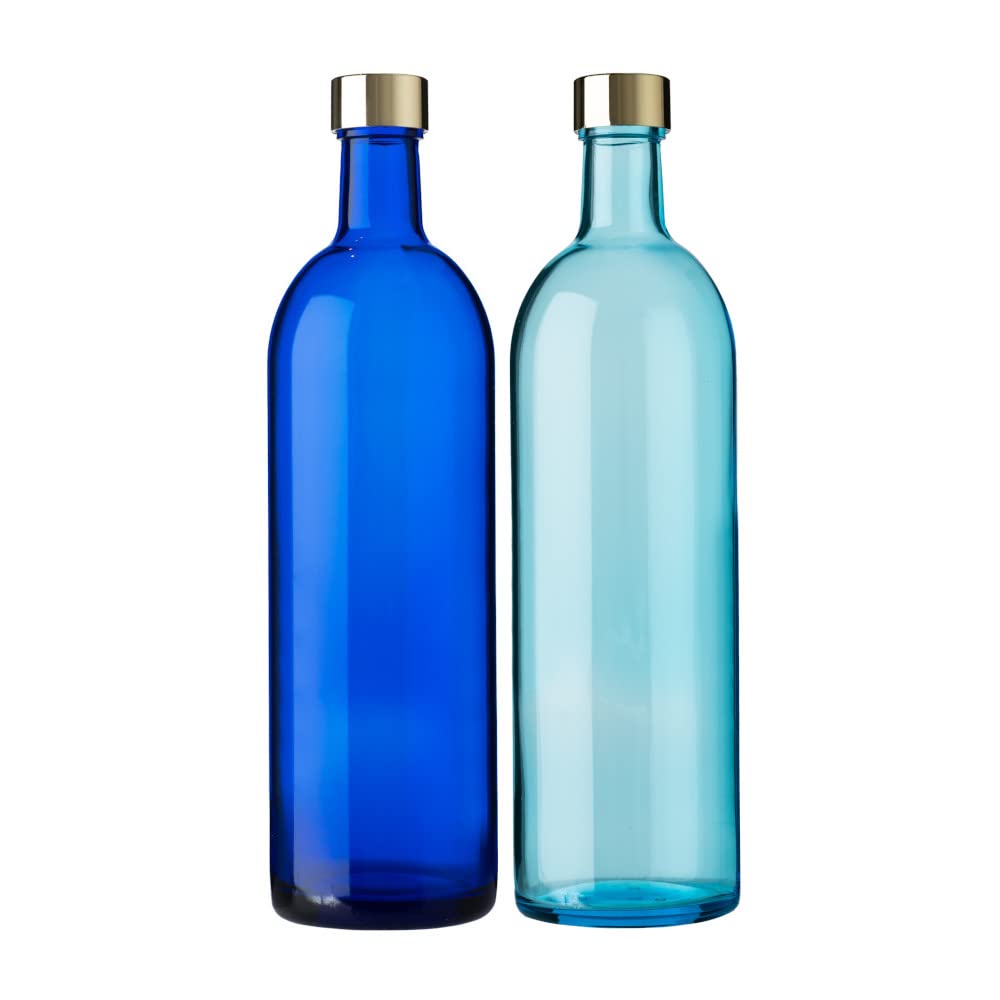 

720ml Glass Wine Bottle, Assorted Colors (Blue/Aqua Blue), Storage, Refill, Made in Japan, Blue Bottle GLASS BOTTLE SK720PGBB2