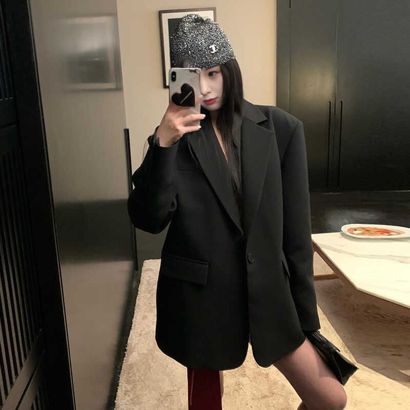 

Black Profile Suit Women s Jacket 2025 Spring & Fall New Arrival Small Oversize Elegant Fried Street Leisure Suit Black XS