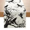 Halloween Party Linen Table Runner Happy Halloween Decoration For Home Kids Trick Or Treat Pumpkin Bat Horror Party Supplies