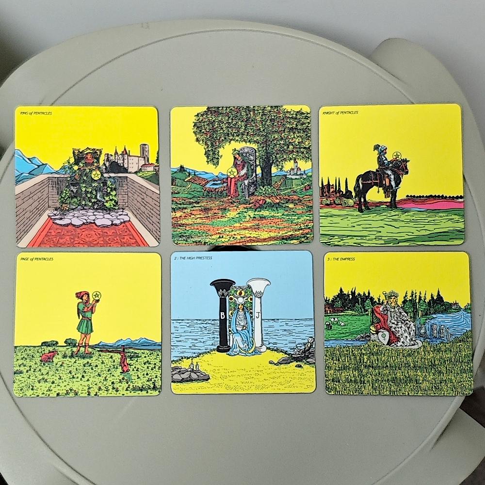 RWS Wide Angle Tarot - Compact Edition 78 Pcs Cards + 2 Specials Frame Cards 7*7cm Double-embossed in Two-piece Rigid Box