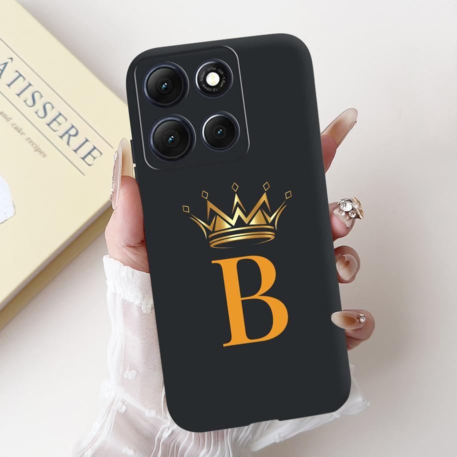For Motorola Moto G86 Power Case Cute Lucky Letters Crown Flower Soft Silicone Back Cover For Moto G56 G86 5G G86Power Protector