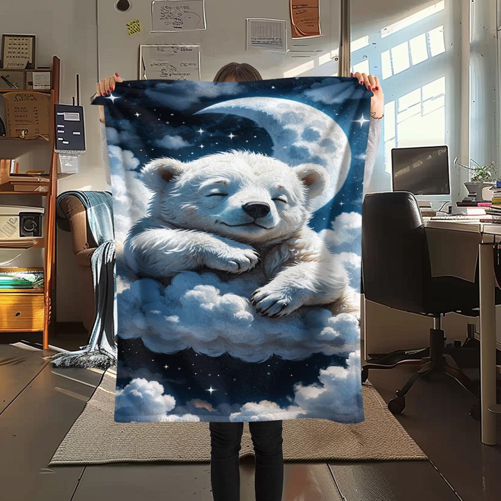 1 Stück Flanelldecke mit Cartoon-Druck, Hohe Qualität, Bequem für alle Jahreszeiten, Heimdekoration, Wärme und Komfort, Perfekt als Weihnachts- oder Geburtstagsgeschenk