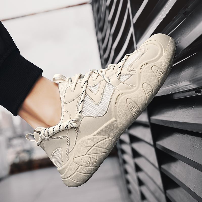 Autumn Mesh Men's Sneakers Brand Designer Men Casual Breathable Soft-soled Tennis Sneakers Mens Outdoor Thick-soled Sneakers