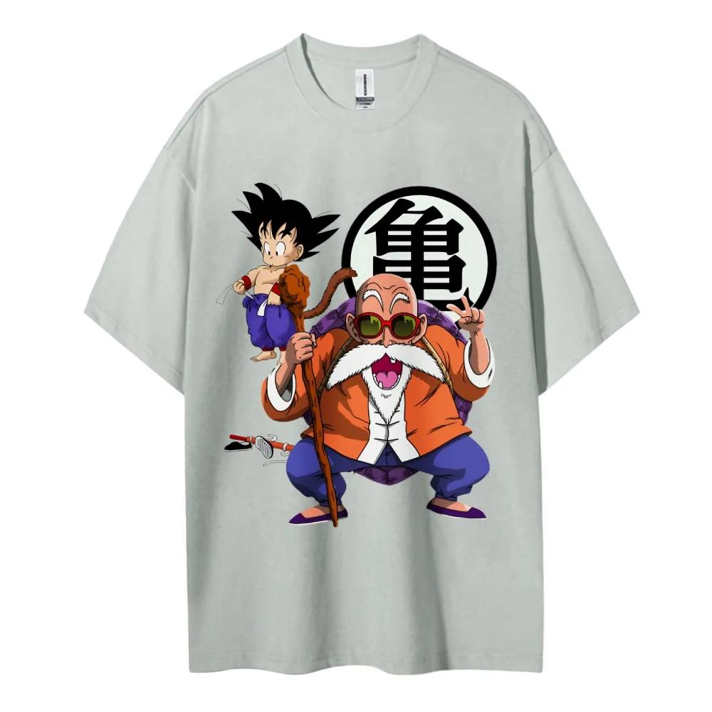 Dragon Ball Tshirt Mens Pure Cotton Casual Round Neck Tshirt Short Sleeve Clothing Summer Sports Casual Short Sleeve Top