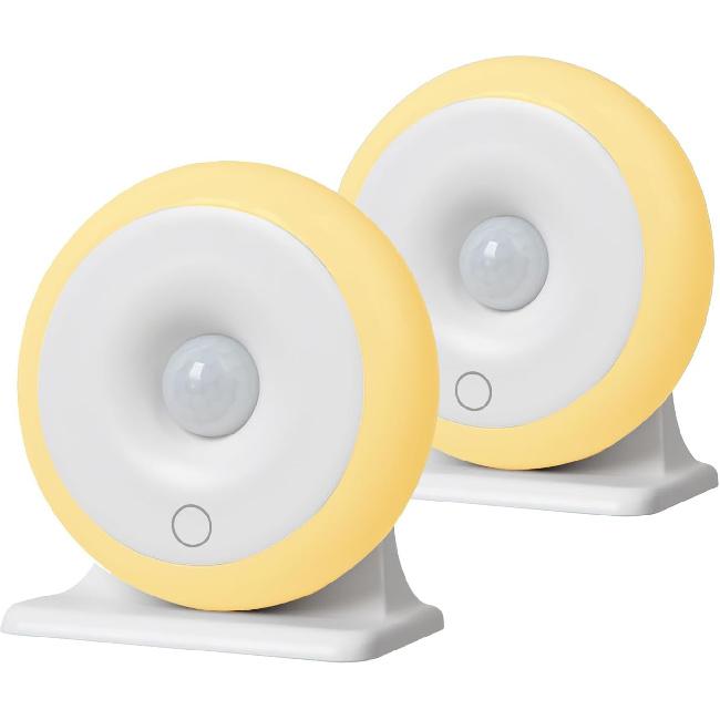 WADERA Motion Sensor Night Light, Rechargeable Motion-Activated Night Light | Warm Light, Cordless 2000mAh Battery Operated, Stick On