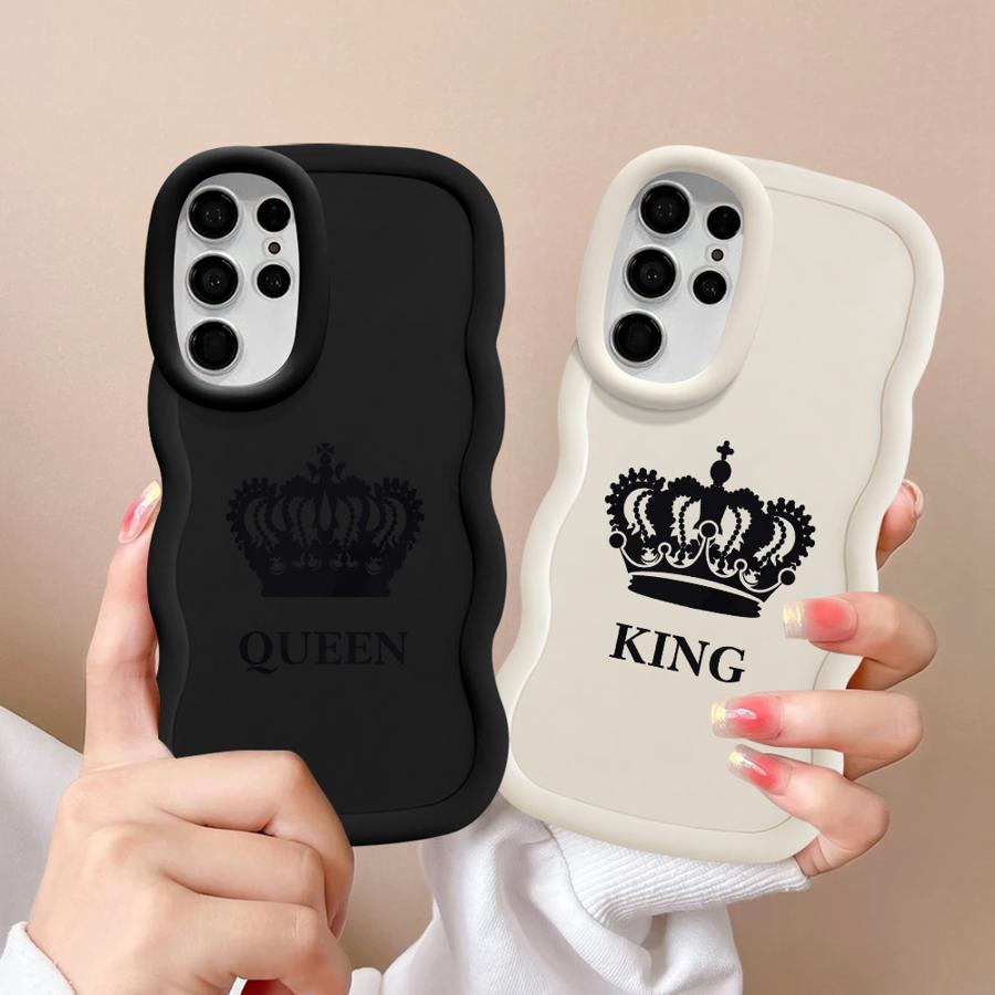 Case for Samsung Galaxy S24 A26 S22 Ultra S21 S25 S23 Plus S20 FE A25 Soft Phone Cover A35 A34 A36 A54 A55 A24 Crown Queen King