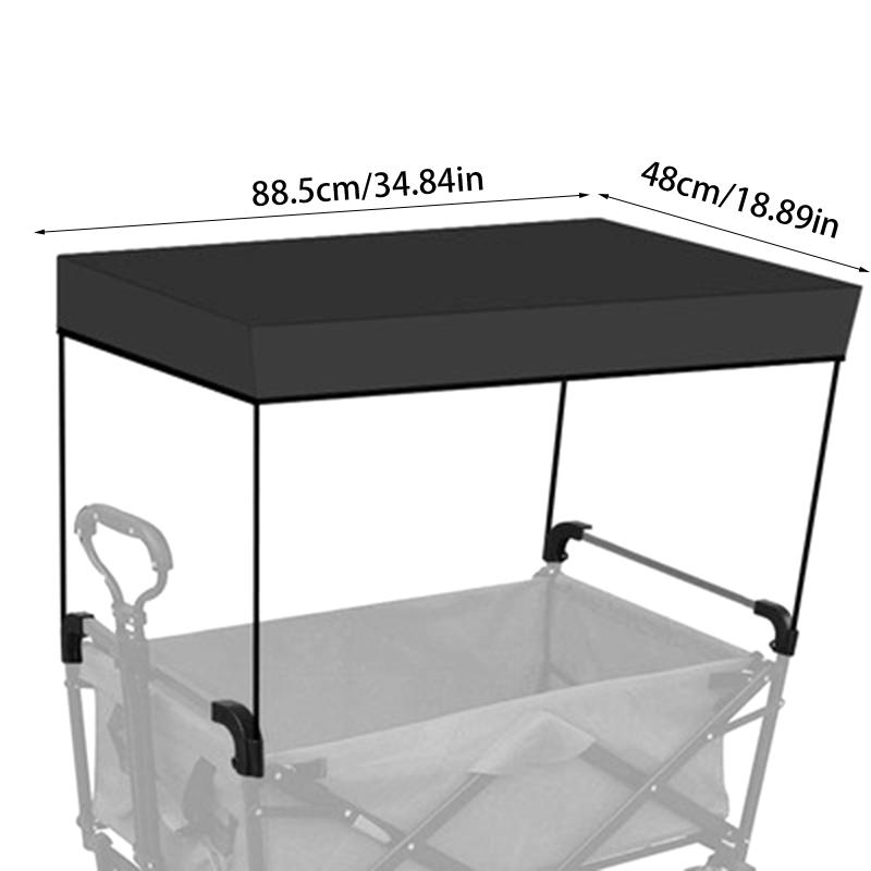 Camping Trolley Cart Canopy Removable Awning Canopy For Wagon Attachment Sun Shade Cover For Trolley Cart Sun Shelters