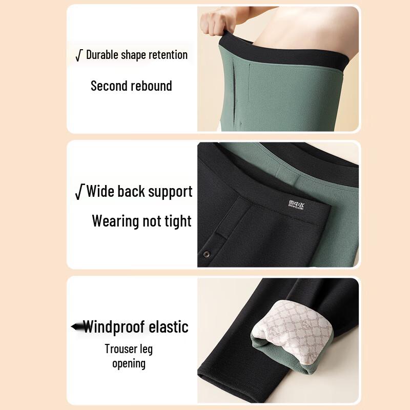 Xue Zhong Fei Herren Wollgefüllte Thermische Knieschutz Basisschicht Hose