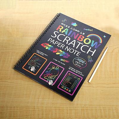 Grande Libro Colorato di Scratch Art per Bambini: Libro Creativo per Disegnare e Scarabocchiare Fai-da-te