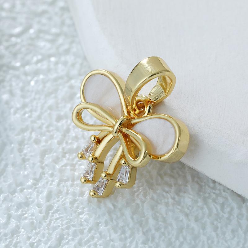 Επίχρυσωμένο Χάλκινο Κρεμαστό Πεταλούδα με Ζιργκόν για DIY Κοσμήματα