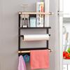Magnetische Kühlschrank-Seitenregalplatte Küchenpapierrollenhalter Kühlschrankseite Magnet Küchenaufbewahrung Frischhaltefolienhalter Küchen Sonstiges Küche