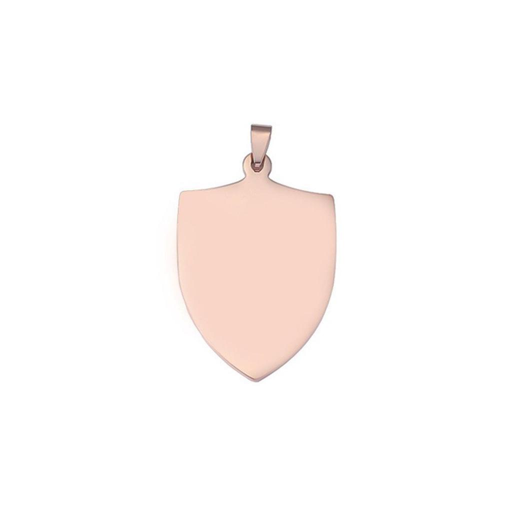 Gold-Plated Titanium Steel Military Dog Tag Necklace with Custom Engraving